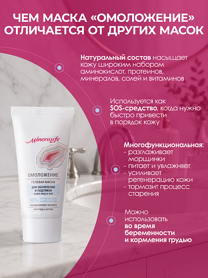 Маска гелевая «Омоложение» MineraLife